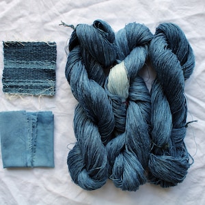 Natural indigo dye, Indigofera tinctoria pigment for plant dyeing, textiles soap watercolor making, blue image 5