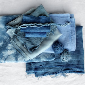 Natural indigo dye, Indigofera tinctoria pigment for plant dyeing, textiles soap watercolor making, blue image 6