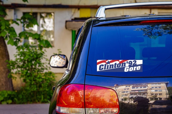 Vintage 1992 Bill Clinton Campaign Bumper Sticker / Replica Retro