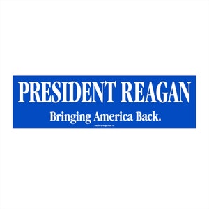 Vintage 1984 Ronald Reagan Campaign Bumper Sticker / Replica Retro Presidential Decal / 84 Ronald Reagan Truck Vinyl Window Sticker Decal