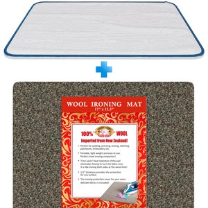 Wool Pressing Mat for Quilting 18 x 24” Plus 10 x 10″ Portable