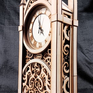 Gothic Steampunk Mantle Clock - Laser Cut Plans for 12x12 Inch Wood - Digital Download with Easy Instructions SVG Digital Download
