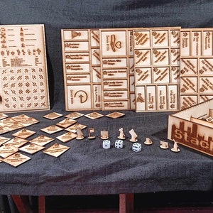Stackopolis Laser Cut Board Game SVG Digital Download | Strategic City Stacking Fun!