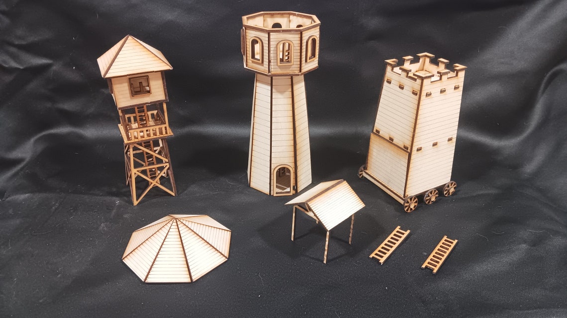 35 Piece Medieval Siege Warfare Pack With Working Trebuchet, Ballista
