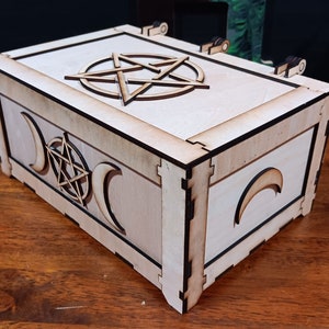 Heksen Stash Box Lasergesneden plannen SVG digitale download