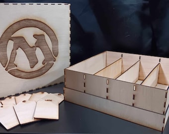 Laser Cut Trading Card Organizer Box: Customizable Pokemon/MTG SVG (Digital Download)