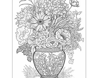 Beautiful Flower Coloring Book for Adults: The Ultimate Coloring Books for  Adults Relaxation, Featuring Flowers, Vases, Bunches, and a Variety of Flow  (Paperback)