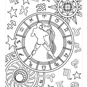 Color Your Zodiac: A 200 Picture Zodiac Coloring Book and Guide Digital ...