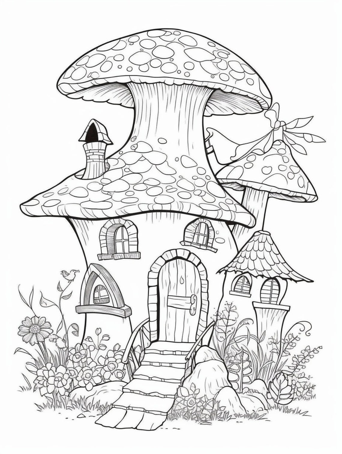 Enchanting Fairy Realms Coloring Book: 200 Coloring Pages for - Etsy