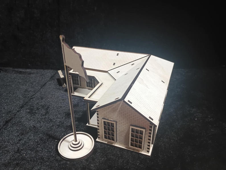 Elementry Scale Models 1:72 Scale Elementary School Laser Cut File | SVG for 3mm Wood ...