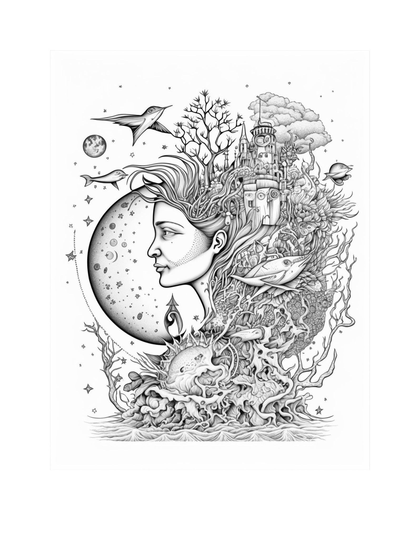 Dreamscape Adult Coloring Book: 200 Surreal Dream Coloring Pages ...