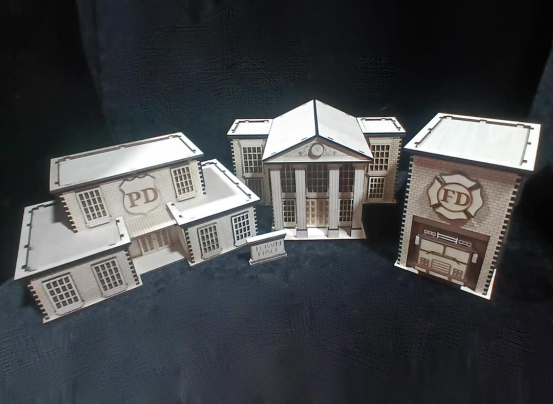 1:72 Scale City Building Bundle SVG Files | Laser Cut 3mm Wood (digital ...