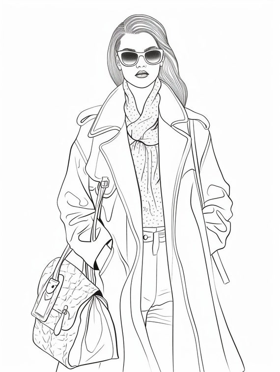 Fashion Frenzy 200 Coloring Pages of Trendy Styles Book Digital Download Etsy