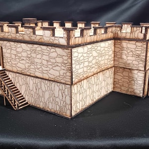 Miniatura de corte a laser da cidadela do armazém medieval de 28 mm para D&D, jogos de mesa e planos de modelo Download digital SVG