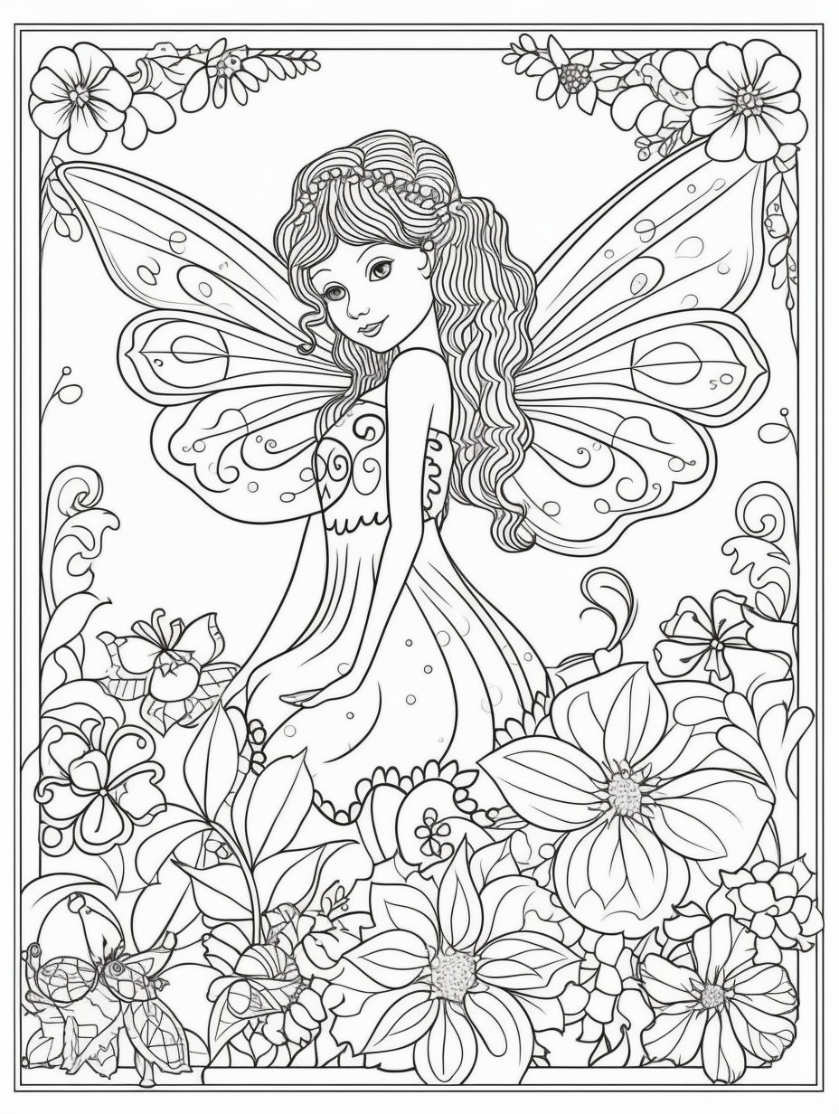Enchanting Fairy Realms Coloring Book: 200 Coloring Pages for Fairy