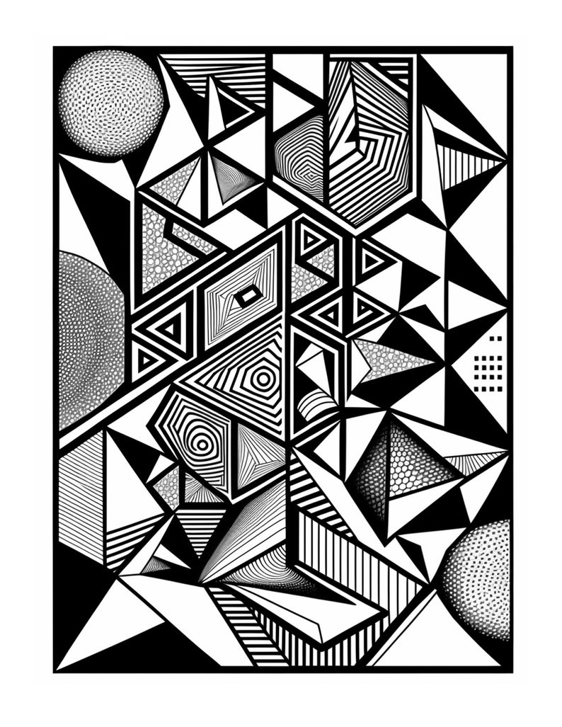 Abstract Art Coloring Book With 200 Digital Download Coloring Pages - Etsy