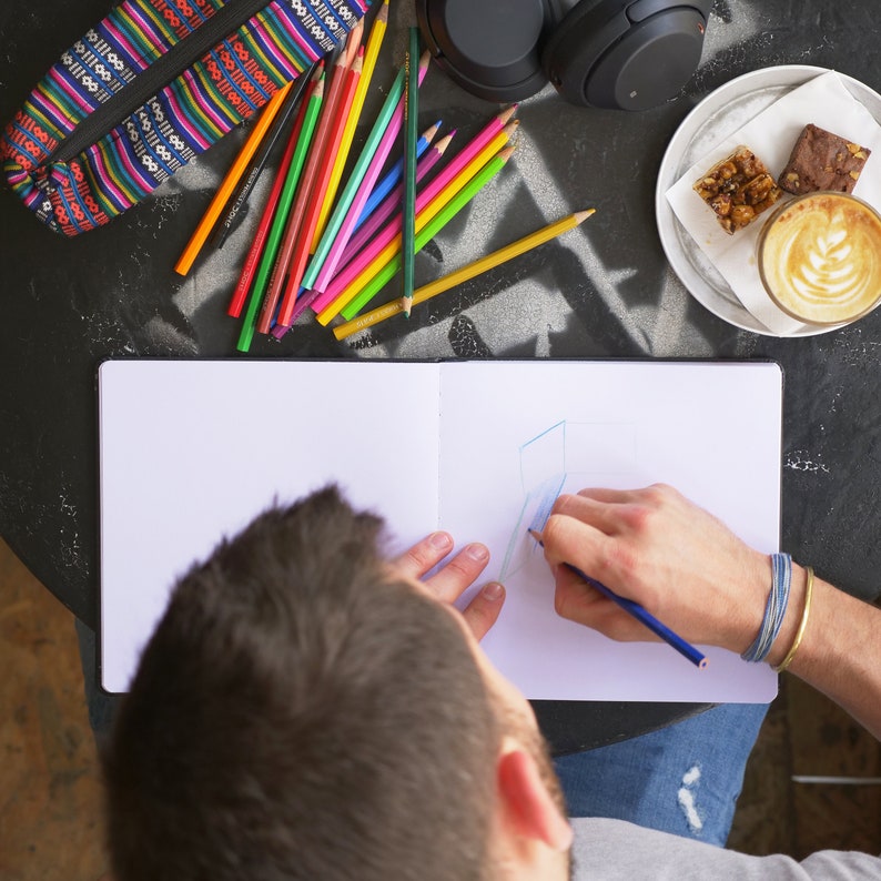 Articka Note Hardcover Sketchbook Square Hardbound Journal Etsy