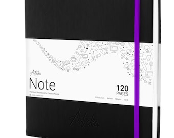 Articka Note Hardcover Sketchbook – Square Hardbound Journal – 8 x 8 Inch – 120 Pages – 180GSM - Ideal for Pencils, Graphite, Charcoal, Pen