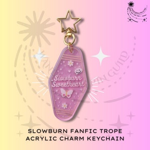 Slowburn Fanfic Trope Motel Style Keychain
