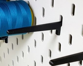 Sewing Spool thread holder for ikea skadis pegboard