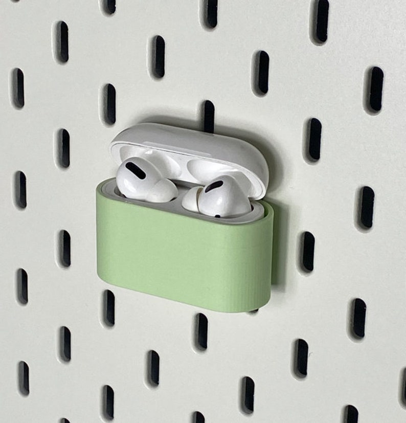 Ikea skadis airpods pro holder/apple airpods pro holder ikea pegboard/with charging option/airpod pro docking station image 1