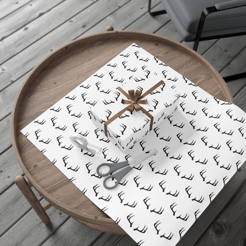 Hunting Wrapping Paper Antler Wrapping Paper Hunting Gift Wrap Hunting