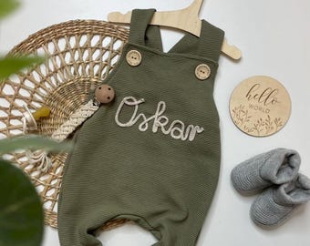 Latzhose Baby Kinder mit Druckknöpfen Personalisierbar