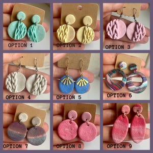 Polymer Clay Circle Earrings: Knotted Boho Style
