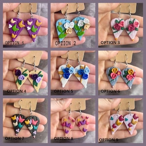 Handmade Polymer Clay Hot Air Balloon Earrings: Fairytale Jewelry