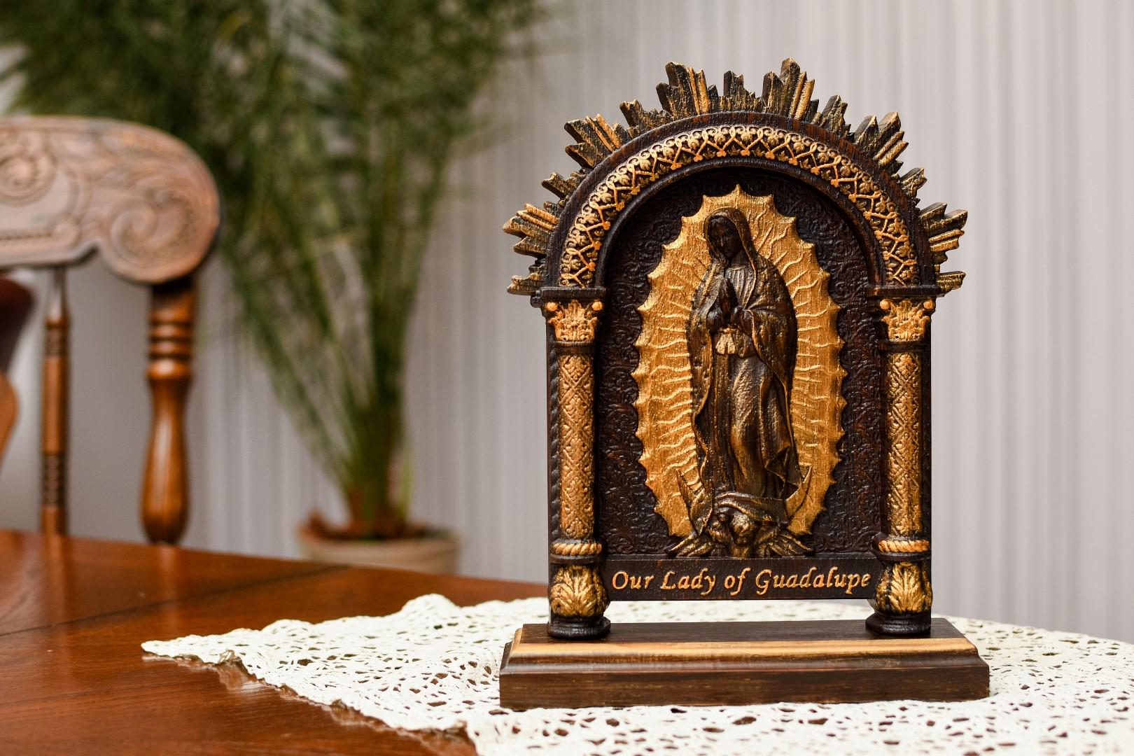 Our Lady of Guadalupe Wooden Icon, Catholic Wall Art, Virgin Mary Decor ...