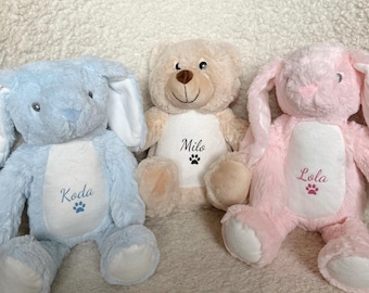 Personalised Dog Toy, Custom Dog Teddy, Soft Plush, Puppy Gift