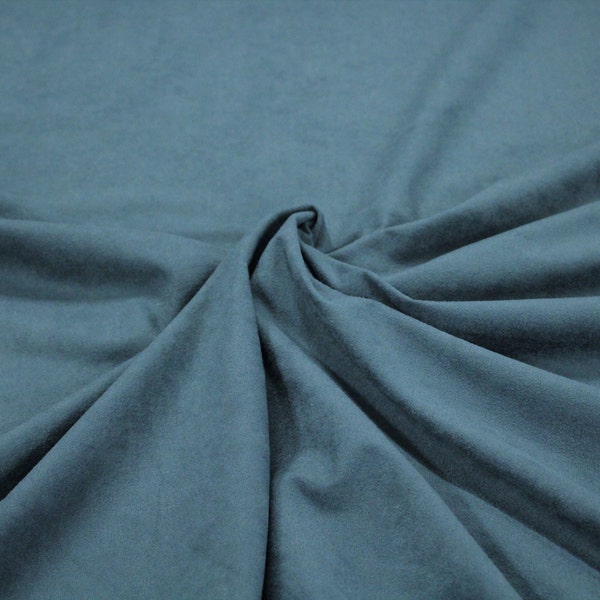 Windsor Teal, Lightweight Faux Suede Fabric, 100% Polyester, Sold by the Metre, Fat Quarter, Free UK Delivery