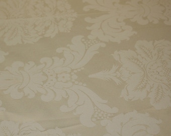 Kensington, Buttermilk, Brocade Fabric, 100% Polyester Fabric, 280cm Roll Width, Free UK Delivery