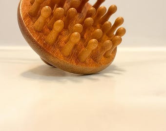 Bamboo Head Massager: Scalp Stress Relief, Hair Growth Tool