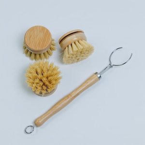 Sisal Dish Brush with Free Refill Head