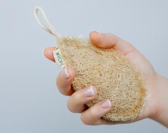3 Double Layer Loofah Sponge | 100% Natural Exfoliating Bath Loofah |  Eco Friendly, Compostable