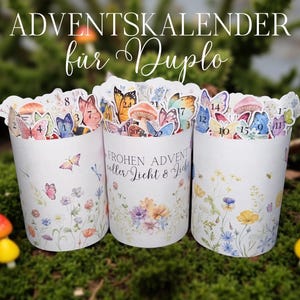 Adventskalender Duplo Vorlage – 24 Designs zum Ausdrucken · Duplo Adventskalender DIY · Mit Zahlen & Ohne Zahlen · PDF zum Sofort-Download