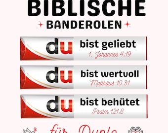 Biblische Banderolen für Duplo | 42 christliche Verse | PDF Vorlage zum Ausdrucken | Geschenkidee | Sofort-Download