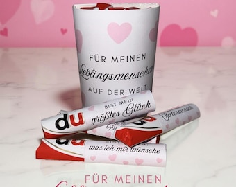 Duplo Valentinstag DIY Geschenk – 24 Liebesbotschaften für deinen Lieblingsmenschen | Printable Duplo Banner & Box Vorlage