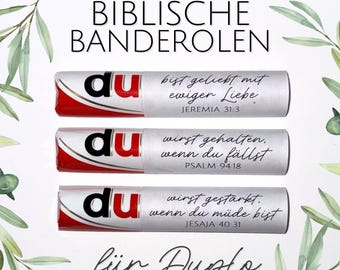 Biblische Banderolen für Duplo | 42 christliche Verse | Minimalist Schrift | PDF Vorlage zum Ausdrucken | Geschenkidee | Sofort-Downloa