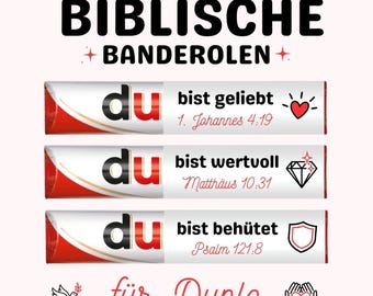 24 Biblical Duplo Wrappers with Bible Verses | Christian Gift Idea | Printable PDF | Instant Download | Encouraging Messages