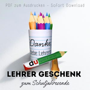 Lehrer Geschenk Duplo Vorlage – 25 Duplo Banderolen PDF | Danke Lehrerin & Lehrer | Abschiedsgeschenk Schule | Zum Ausdrucken