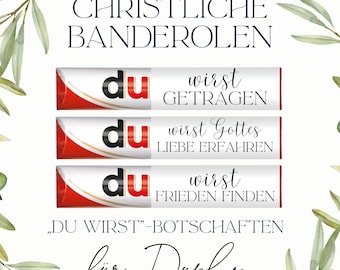 Christliche Duplo Banderolen | 36 „Du wirst“-Botschaften | Hoffnung & Ermutigung | PDF Sofort-Download | Geschenk für Christen