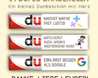 Vorlage Duplo Lehrer Geschenk – 54 Sprüche | Danke Lehrerin & Erzieherin | Abschied Lehrer | Duplo Banner PDF