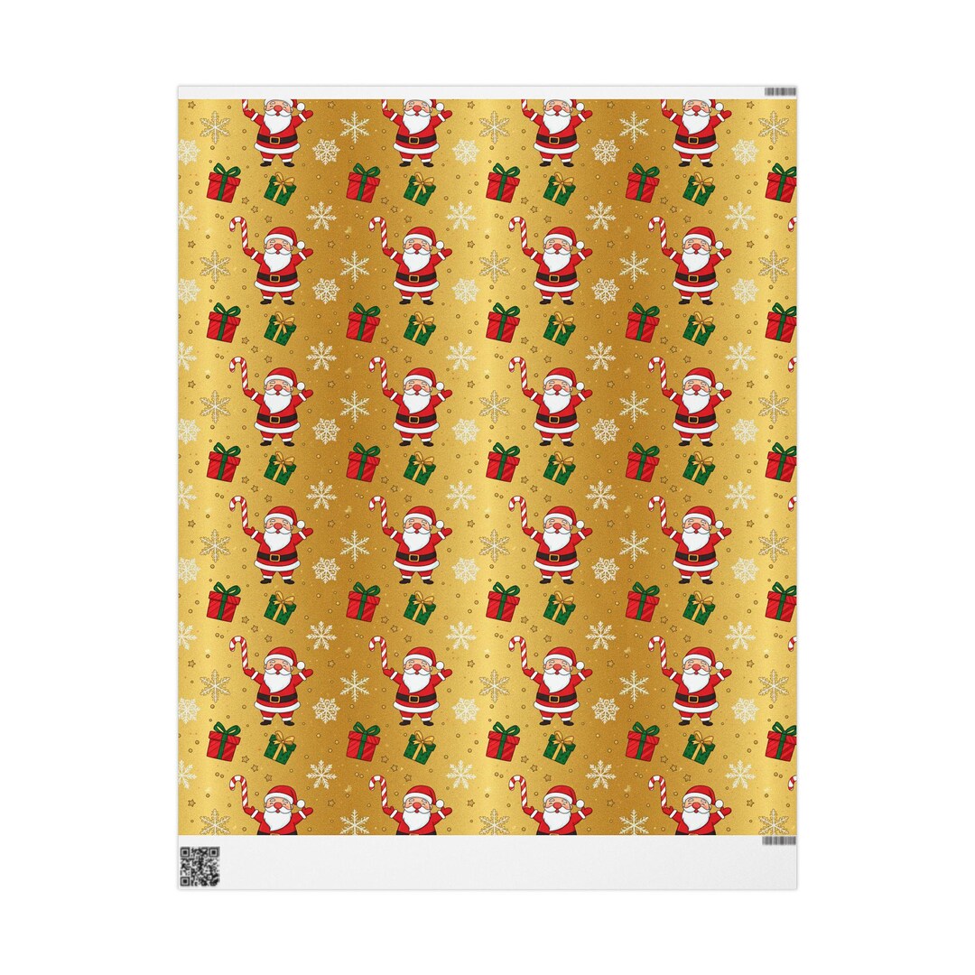 Santa Claus Holiday Wrapping Papers, Festive Gift Wrap for Christmas ...