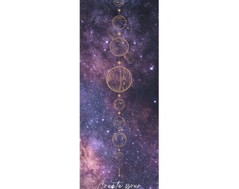 Celestial Yoga mat | Universe, Galaxies and Stars | Microsuede | Anti-Slip | Exercise | Meditation