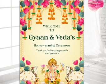 Invito Gruhapravesam Invito indiano all'inaugurazione della casa, invito digitale Grihapravesh come invito all'inaugurazione della casa Tamil Telugu, invito Gruhapravesham