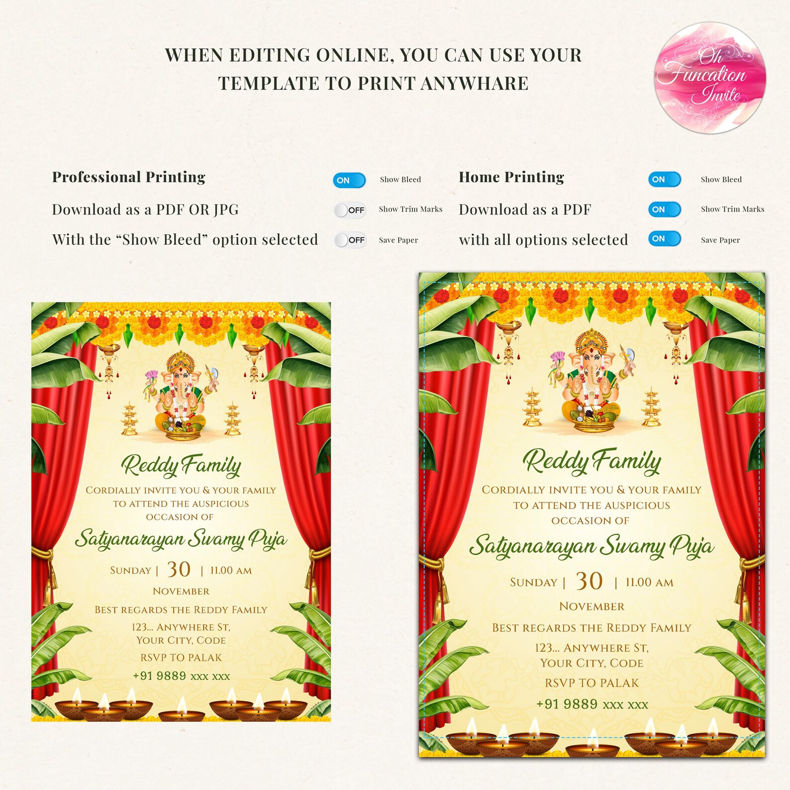 Gruhapravesam Invite as Tamil Housewarming Invite Telugu, Digital ...