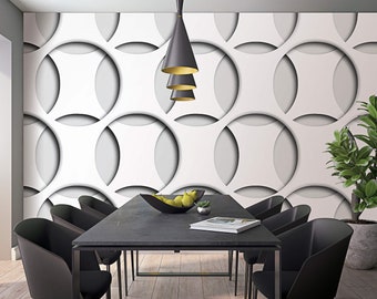NEWROOM non-woven wallpaper [ 2.70 x 1.06 m ] seamlessly large areas possible - photo wallpaper graphic circles Made in Germany