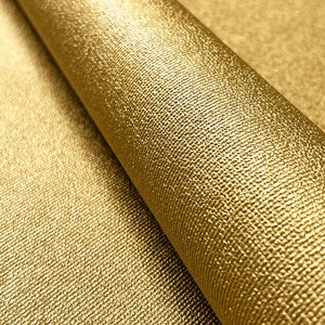 NEWROOM Wallpaper Gold Papel pintado no tejido Ligeramente brillante Unitapete Uni Monochrome Texture Very Ray-Resistant Glamour imagen 2